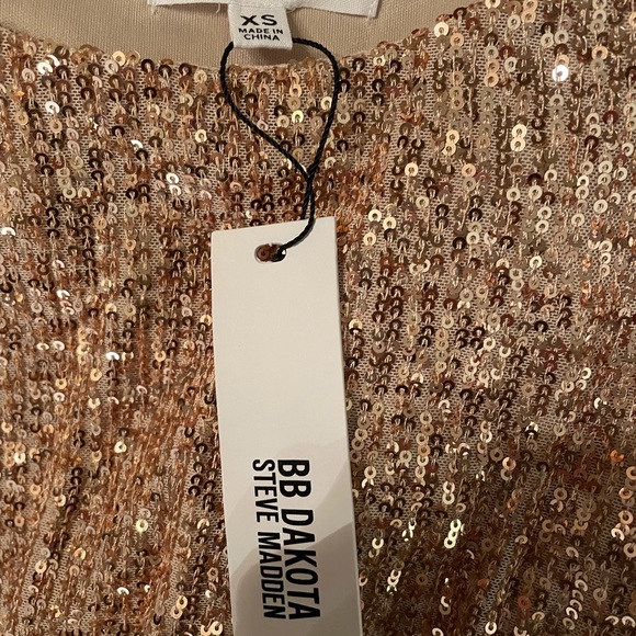 BB DAKOTA GOLD SPARKLE DRESS NWT SIZE XS - Picture 5 of 5